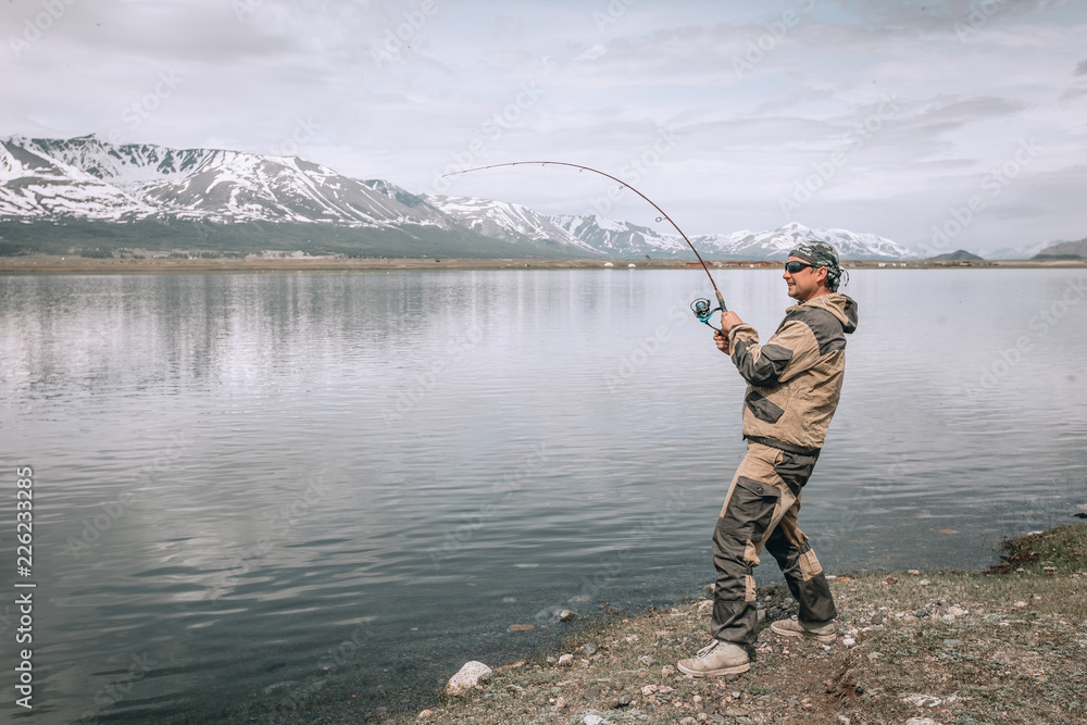 Premium Photo | Fishing From A Boat Boat On The Lake And Reflections On