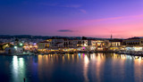 Fototapeta Boho - Rethymno city at Crete island in Greece. The old venetian harbor.