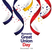 Romania Great Union Day Vector Template Design Illustration