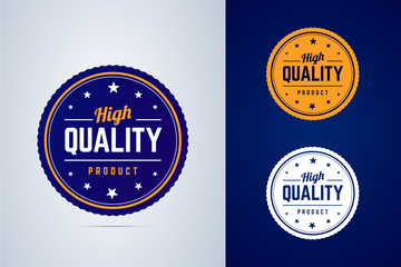 Wall Mural - High quality product badge. Vector label in three colors.