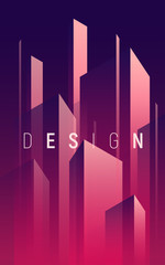 Wall Mural - vector gradient geometric abstract background, cover, poster