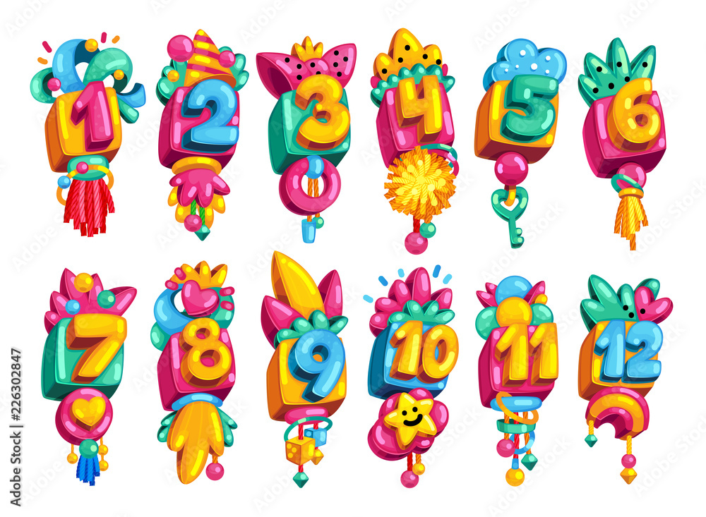 cartoon-toy-colored-numbers-1-12-children-vector-character-set-stock-vector-adobe-stock for Free Printable Numbers 1 12 Cartoon toy colored numbers 1-12. Children vector character set Stock Vector | Adobe Stock for Free Printable Numbers 1 12