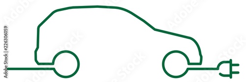 Fotografía ncld2 NewContinuousLineDrawing ncld - english - green car (electric vehicle / el