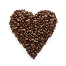 Coffee Beans In Heart Shape