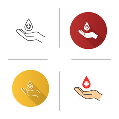 Poster - Blood donation icon