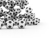 © Jezper - Group of falling soccer balls isolated on white background