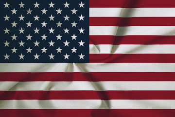 Wall Mural - Waving United States of America flag with a fabric texture