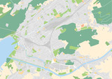 Fototapeta  - Vektor Stadtplan von Biel / Bienne