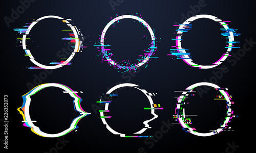 Fotografía Glitch circle frame