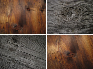 Set of wood textures brown