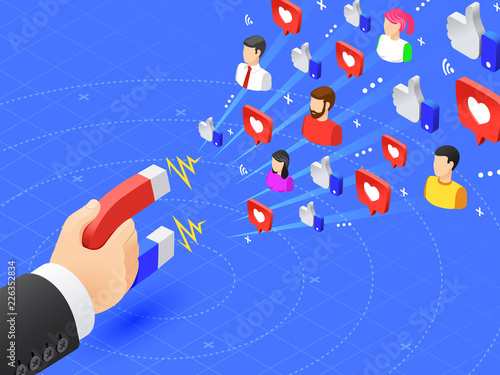 Fotografía Marketing magnet engaging followers