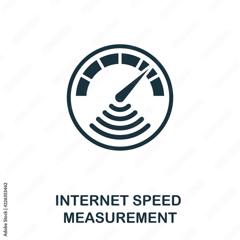 Internet Speed Measurement icon. Monochrome style design from ...