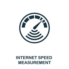 Internet Speed Measurement icon. Monochrome style design from measurement icon collection. UI and UX. Pixel perfect internet speed measurement icon. For web design, apps, software, print usage.