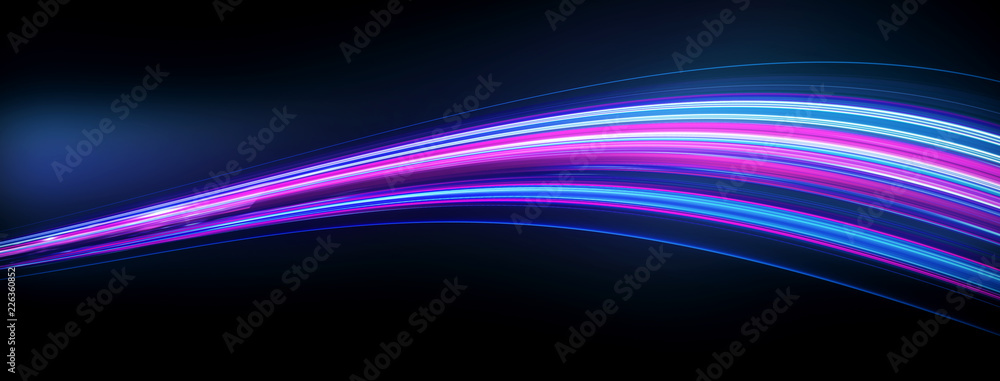 Light and stripes, glow abstract effect, paint splash, colorful curl ...