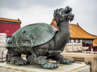 Wall Mural - Forbidden city architecture and ornaments, Beijing, China