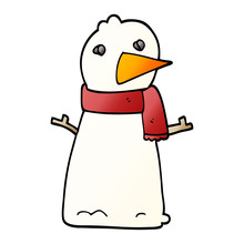 Gradient Snowman Cartoon Free Stock Photo - Public Domain Pictures