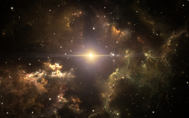 Wall Mural - space background with giant planetary nebula