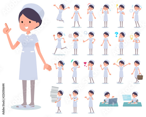 Fotografía flat type Nurse women_emotion