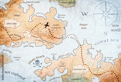 map-of-pirate-treasure-island-stock-illustration-adobe-stock