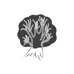 Wall Mural - Tree icon Vector illustration on white background