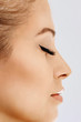 © Olesia - Beautiful girl with long false eyelashes and perfect skin. Eyelash extensions, cosmetology, beauty and skin care