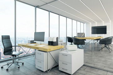 Concrete office interior