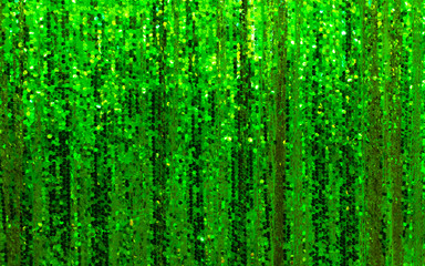 Wall Mural - beautiful green glitter curtain background with sequins