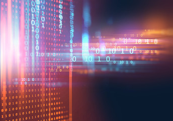 digital code number abstract technology background