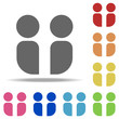 © Gunay - connected people icon. Elements of Conversation in multi colored icons. Simple icon for websites, web design, mobile app, info graphics