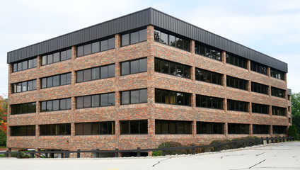 Wall Mural - single office building exterior in industrial area