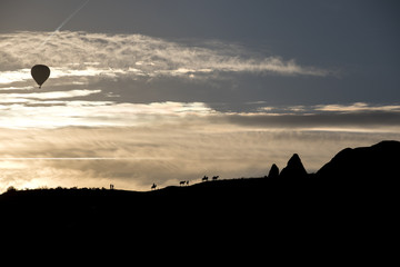 Sticker - sunset in mountains and cappadocia