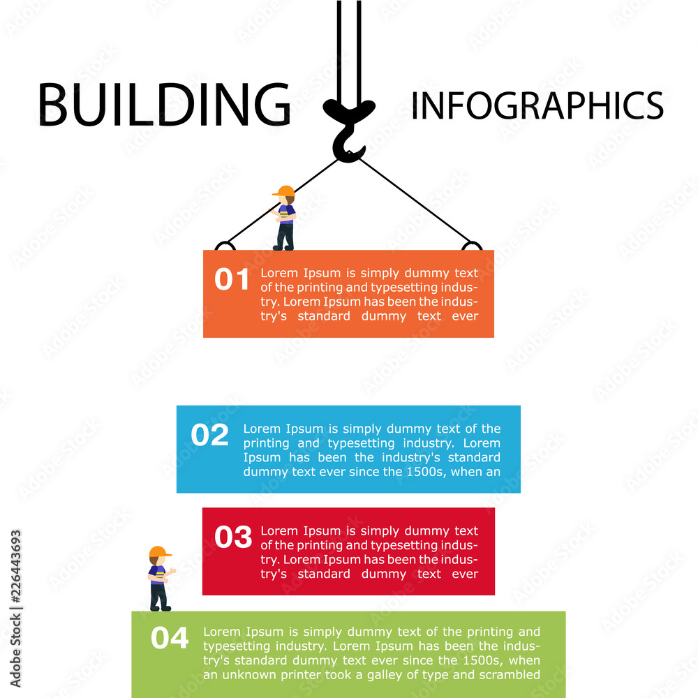 Building of infographics. Template construction sites or other projects ...