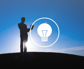 Wall Mural - light bulb ideas inspiration vision innovation power concept