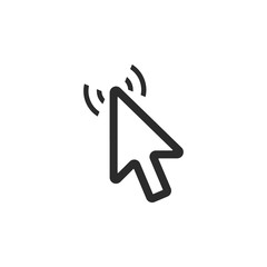 Wall Mural - computer mouse click cursor gray arrow icons set and loading icons. cursor icon. vector illustration