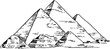 Pyramids of Giza Vector Drawing