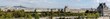 Large panoramic view of Paris from Musee d'Orsay rooftop with the Tuileries Garden, Palais royal, Opera Garnier, Sacre-Coeur and Montmartre hill