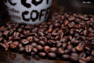 coffee beans in cup