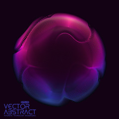 Wall Mural - vector abstract sphere of particles, points array. futuristic vector illustration. technology digita