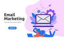 Modern Flat Design For Email Marketing. Vector Illustration
