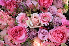 Mixed Pink Wedding Flowers