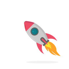 Wall Mural - rocket icon on a white background, vector illustration