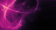 Abstract Purple Light And Laser Beams, Fractals And Glowing Shapes Multicolored Art Background Texture For Imagination, Creativity And Design.