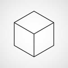 Wall Mural - cube icon. vector illustration