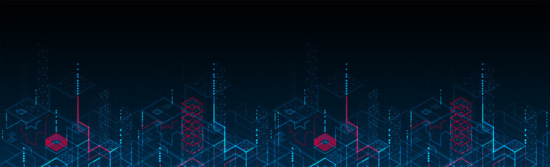 technology background. binary computer code. vector illustration.