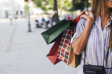 Pretty woman in shopping