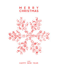 Wall Mural - Merry Christmas and Happy New Year