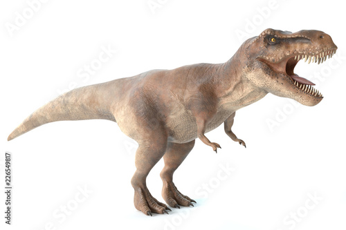 Photo 3d illustration of a tyrannosaurus rex dinosaur