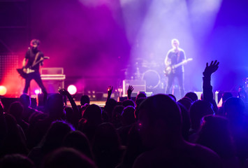 Crowd at concert - summer music festival