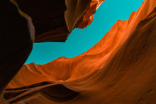 View Of Antelope Canyon And Sky