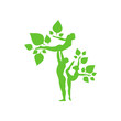 © ID designer - Green people and leaves symbol